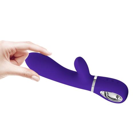 Wibrator do punktu G z króliczkiem USB – 7 trybów wibracji, silikonowy