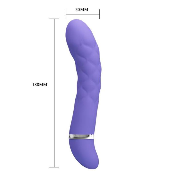 Fioletowy wibrator punktu G 7 trybów silikonowy 18,8 cm