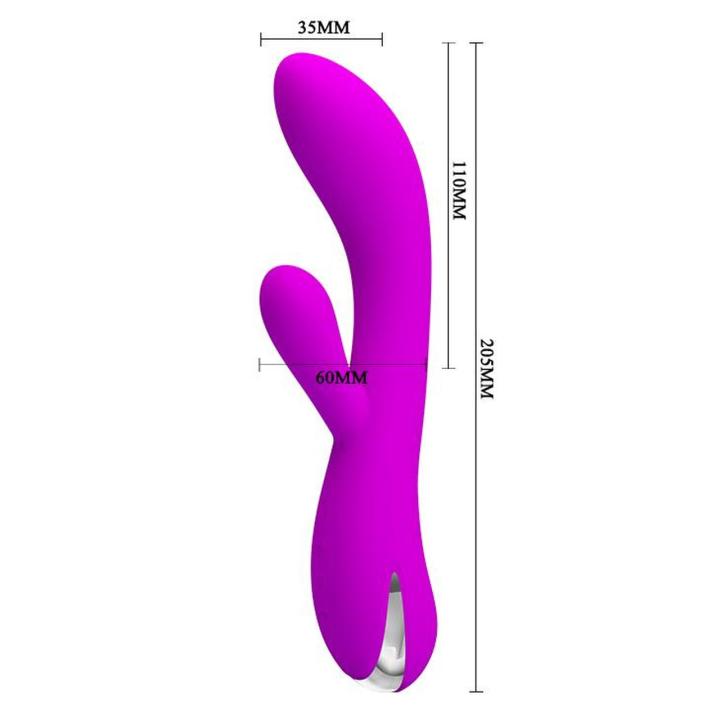 Wibrator punktu G z efektem ciepła 48°C i 12 trybami wibracji 20,5 cm