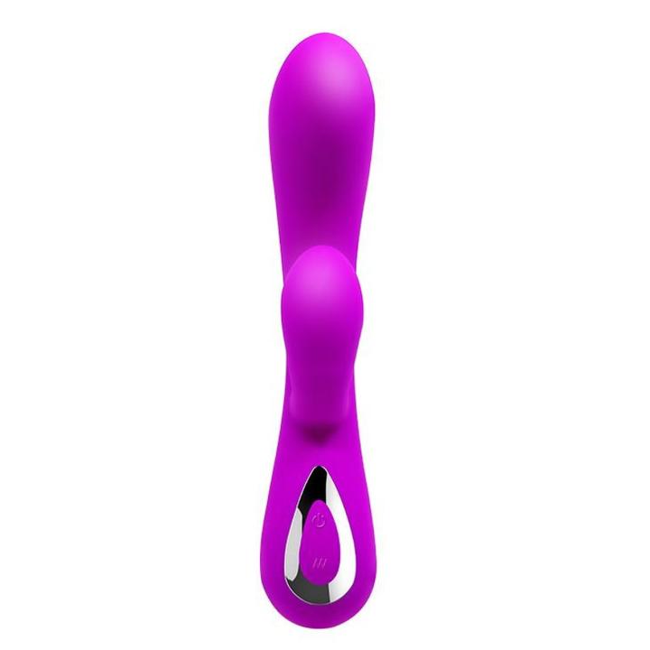 Podwójny wibrator punkt G i łechtaczki USB 10 trybów 19 cm