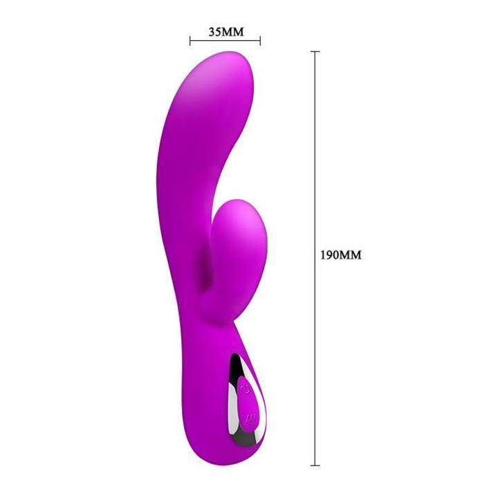 Podwójny wibrator punkt G i łechtaczki USB 10 trybów 19 cm
