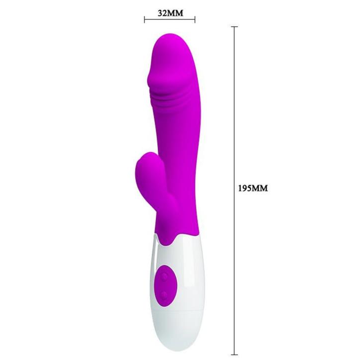 Silikonowy wibrator punktu G 19,5 cm - podwójna stymulacja i 30 trybów