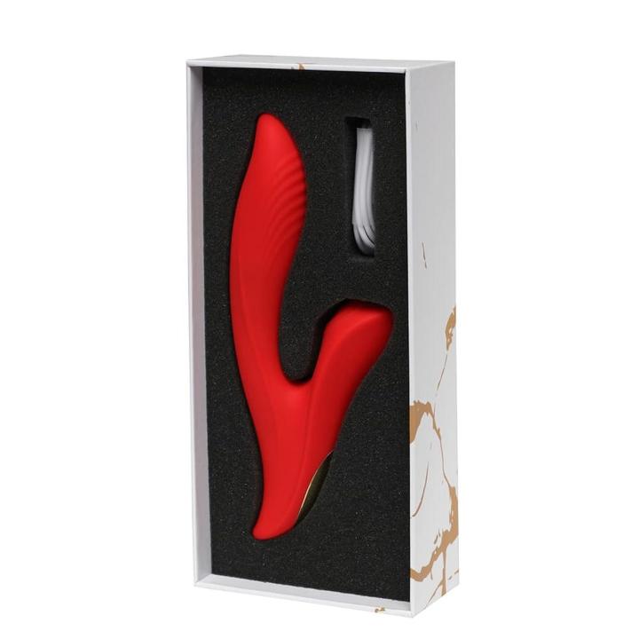 Silikonowy wibrator do punktu G z tappingiem, 10 trybów, USB, IPX6