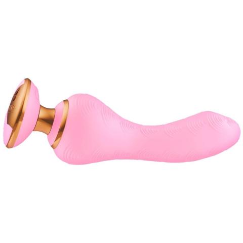 Różowy wibrator do punktu g 18,5 cm z led, 10 trybów, wodoodporny