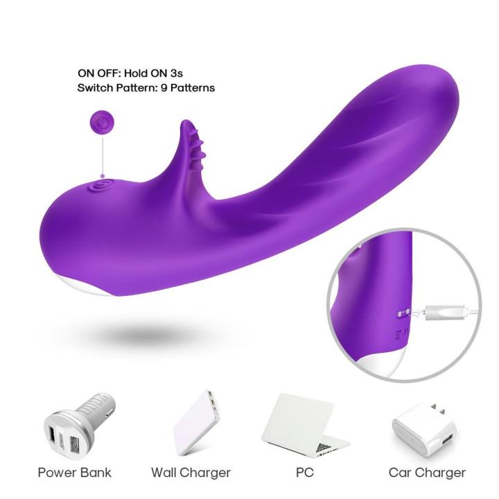 Wibrator do punktu G ze stymulacją łechtaczki, cichy, wodoodporny, USB