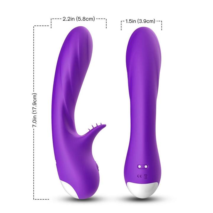 Wibrator do punktu G ze stymulacją łechtaczki, cichy, wodoodporny, USB