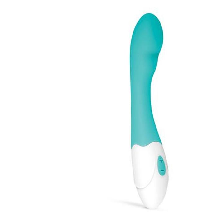 Wodoodporny wibrator punktu G turkusowy 10 trybów, silikon, USB