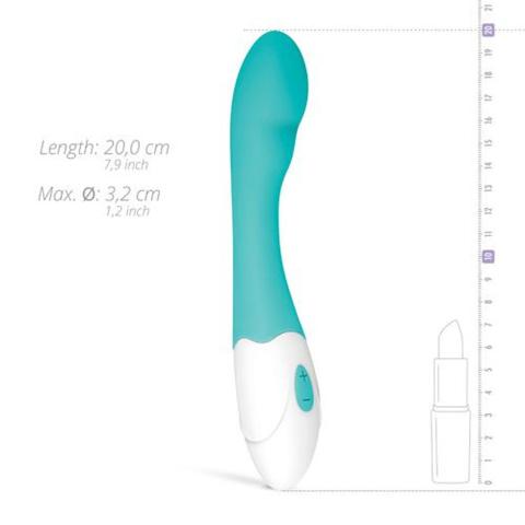 Wodoodporny wibrator punktu G turkusowy 10 trybów, silikon, USB