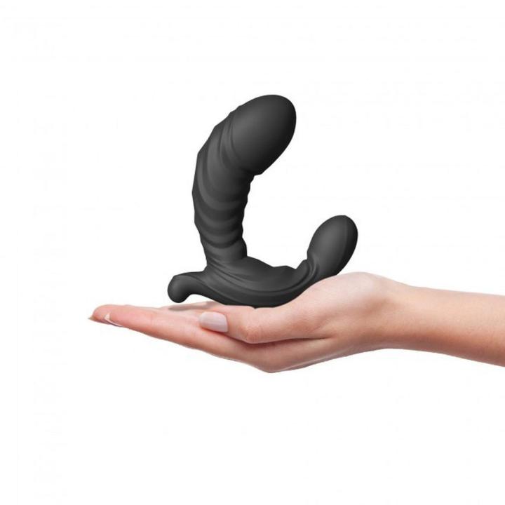 Nadmuchiwany wibrator silikonowy z pilotem i podwójnym silnikiem