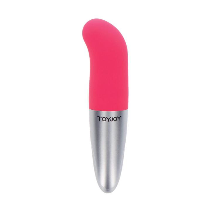 Mini wibrator do punktu G 12 cm różowy z wypustkami, wodoodporny