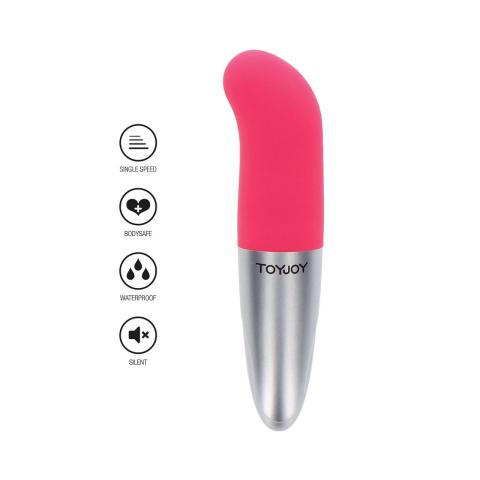 Mini wibrator do punktu G 12 cm różowy z wypustkami, wodoodporny