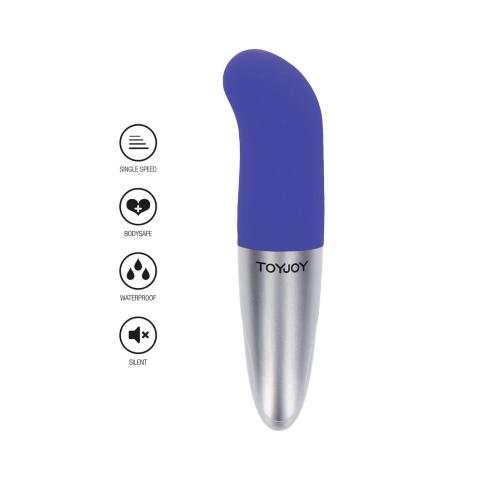 Mini wibrator do punktu G fioletowy 12 cm z wypustkami wodoodporny