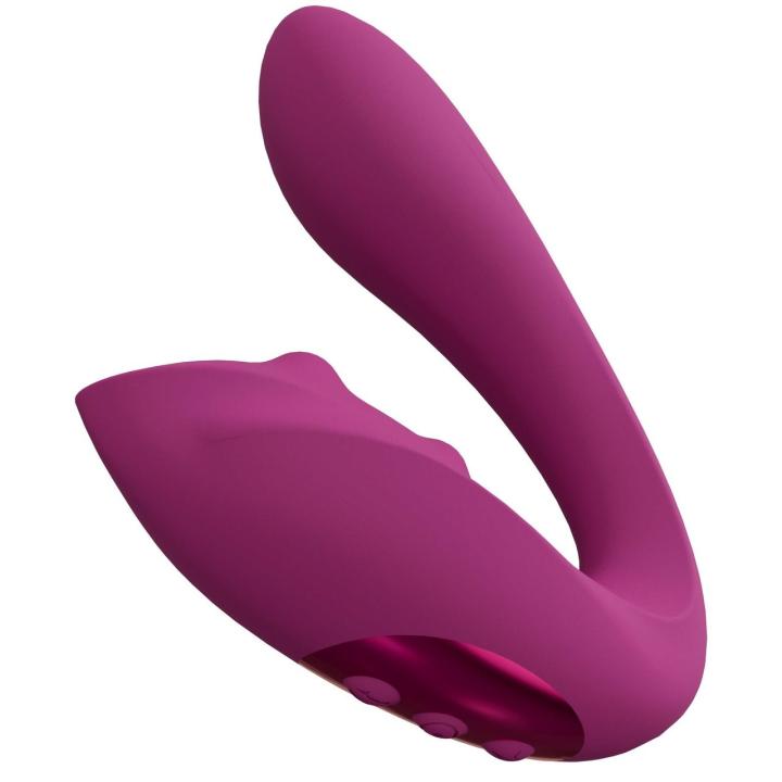 Wibrator punktu G z koralikami i podwójnym silnikiem, różowy, USB, IPX7