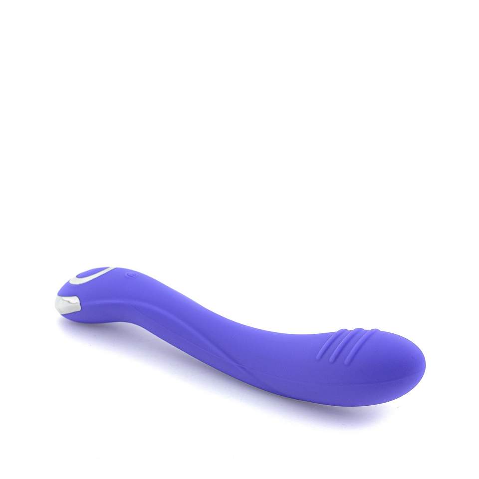 Fioletowy wibrator klasyczny wykonany z silikonu i tworzywa ABS