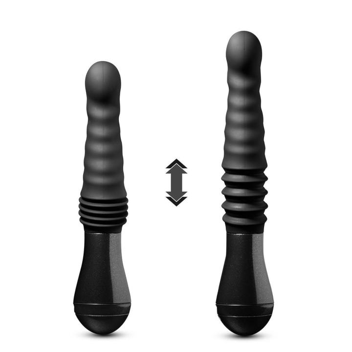Dildo posuwiste wodoodporne czarne 25,4 cm – 3 prędkości, punkt G i P