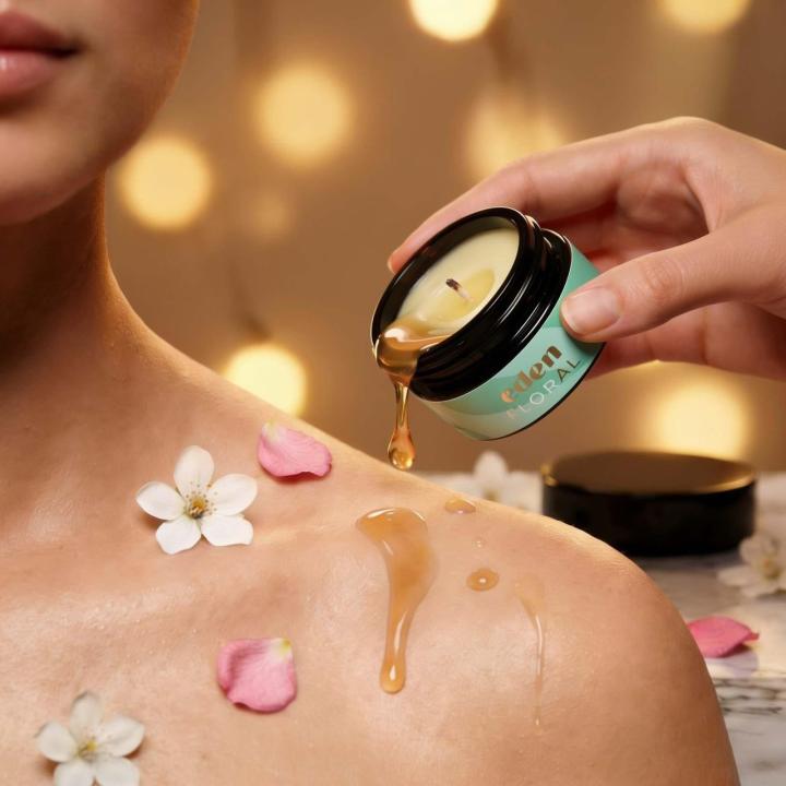 Świeca do masażu z feromonami i kwiatowym aromatem 20 ml