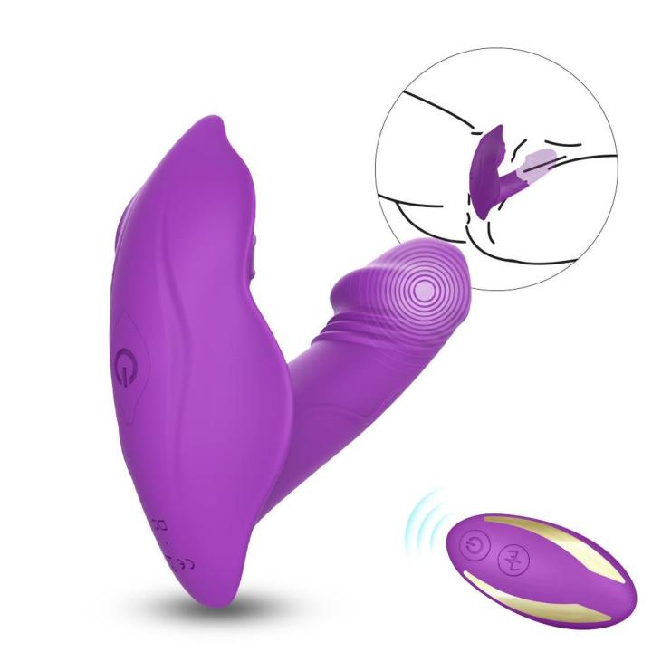 Wibrator do punktu G z pilotem, fioletowy, wodoodporny, ładowanie USB