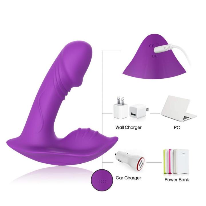 Wibrator do punktu G z pilotem, fioletowy, wodoodporny, ładowanie USB