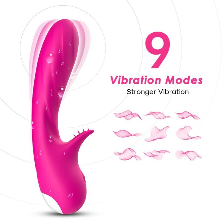 Ekskluzywny wibrator punktu G z dodatkową stymulacją łechtaczki- 9 trybów pracy