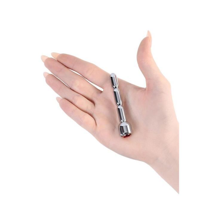 Srebrny dilator dla mężczyzn z kryształem 7 cm – metalowa precyzja