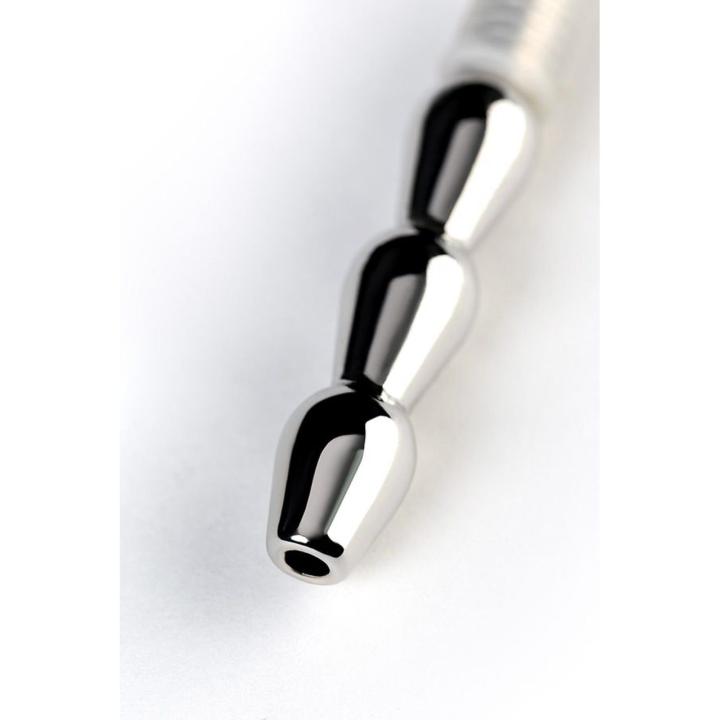 Metalowy cewnik uretralny 23 cm z silikonową końcówką i pierścieniami