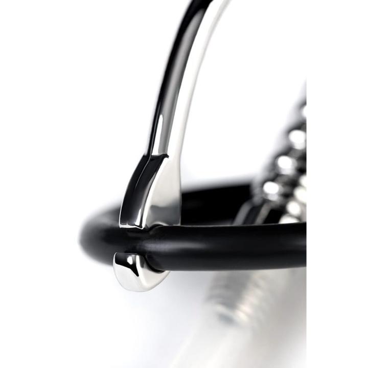 Metalowy cewnik uretralny 23 cm z silikonową końcówką i pierścieniami