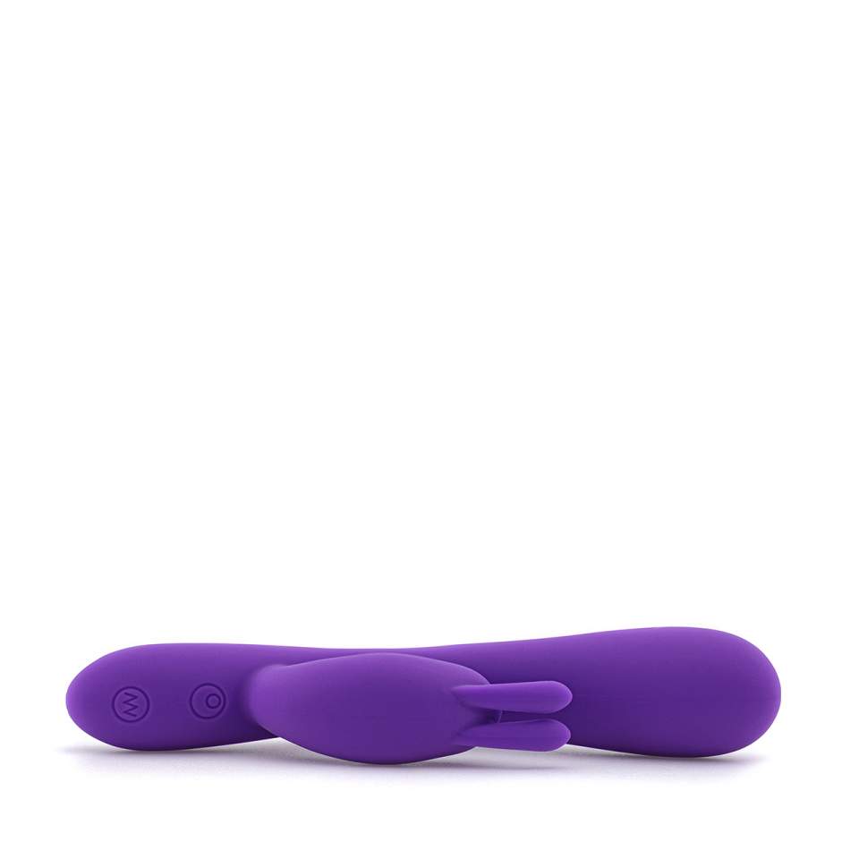 Fioletowy silikonowy wibrator króliczek ze stymulacją łechtaczki i dużą mocą