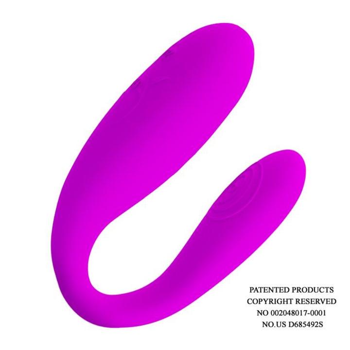 Stymulator punktu G z wycięciem do penetracji USB 30 trybów fioletowy