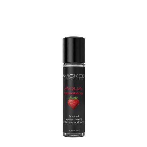 Truskawkowy lubrykant smakowy 30 ml na bazie wody do seksu oralnego