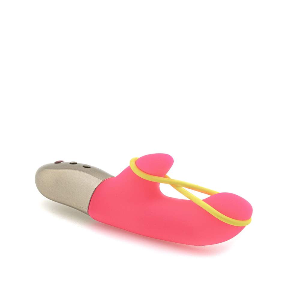 Różowy silikonowy wibrator Fun Factory Amorino ze stymulacją łechtaczki