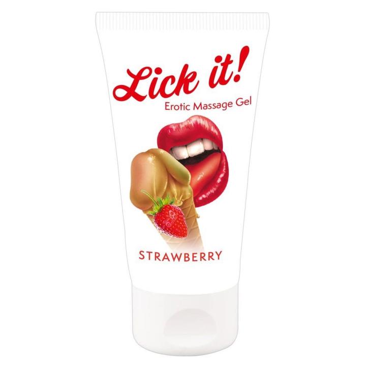 Truskawkowy żel do masażu i pieszczot oralnych 50 ml wegański