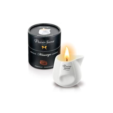 Czekoladowa świeca do masażu 80 ml – naturalny wosk roślinny, ceramiczne naczynie