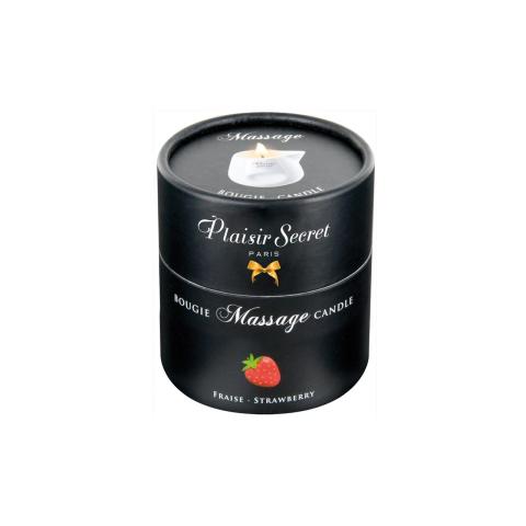 Truskawkowa świeca do masażu 80 ml – naturalny wosk, ciepły olejek