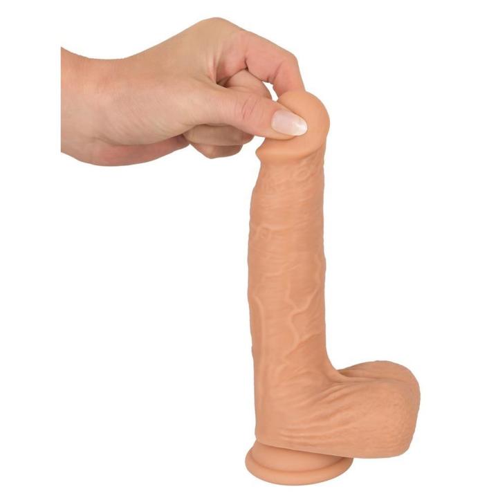 Dildo pchający realistyczny z przyssawką i pilotem | 7 wibracji + 5 pchnięć