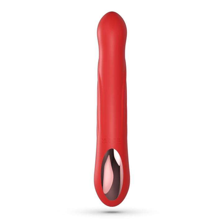 Wibrator króliczek z ruchem posuwistym i wibracjami czerwony 21,5 cm