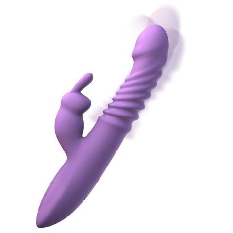 Wibrator króliczek z pchaniem i grzaniem – silikonowy, wodoodporny, usb