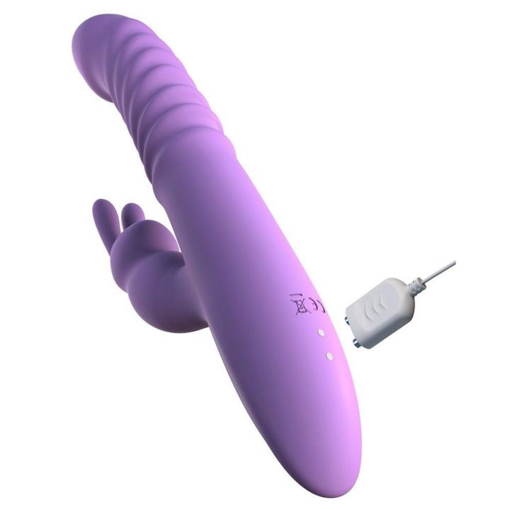 Wibrator króliczek z pchaniem i grzaniem – silikonowy, wodoodporny, usb