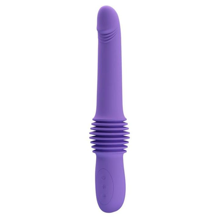 Wibrator  waginalno-analny z ruchem posuwistym 7 cm, silikon, ładowanie USB