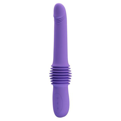 Wibrator  waginalno-analny z ruchem posuwistym 7 cm, silikon, ładowanie USB