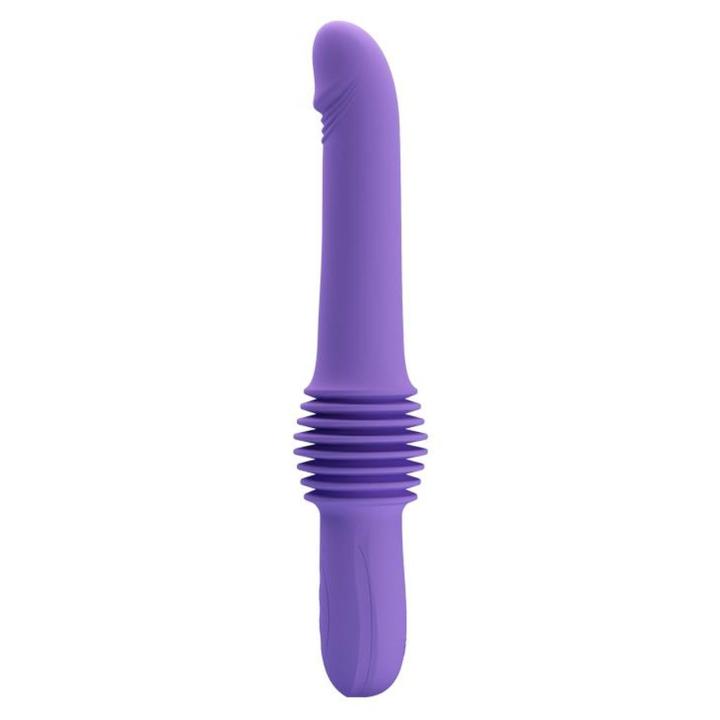 Wibrator  waginalno-analny z ruchem posuwistym 7 cm, silikon, ładowanie USB