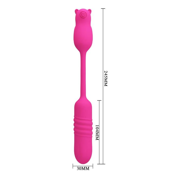 Silikonowy stymulator z posuwem i 3 trybami wibracji