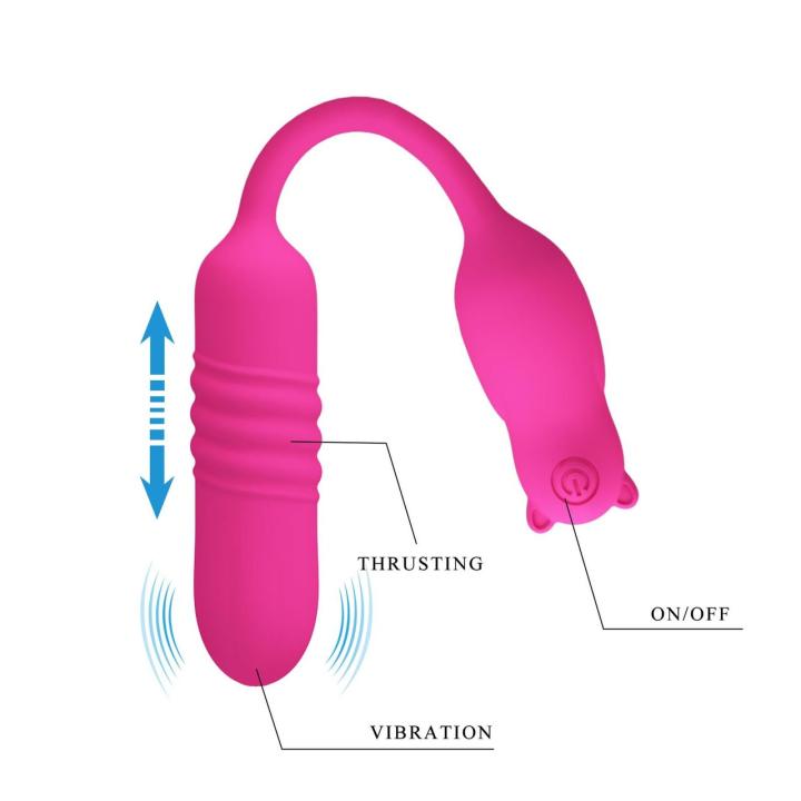Silikonowy stymulator z posuwem i 3 trybami wibracji