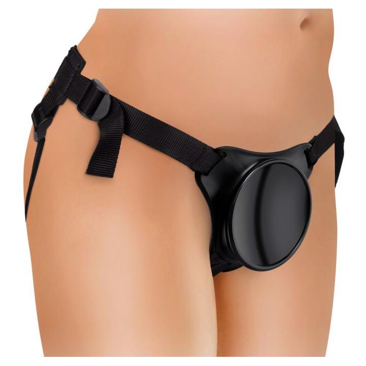 Uprząż strap-on z dockingiem do dildo na przyssawce dla początkujących