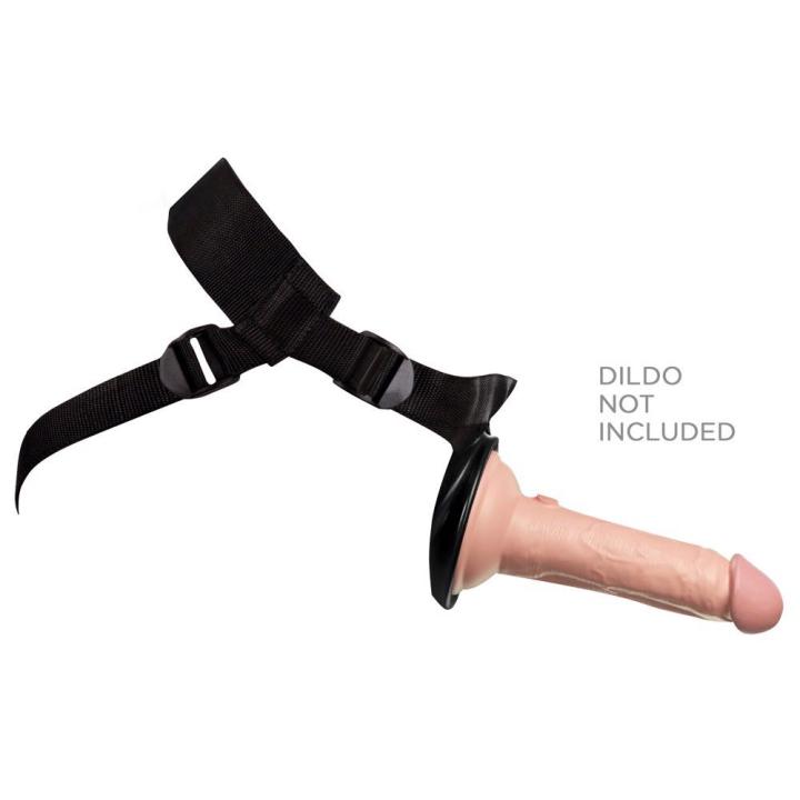 Uprząż strap-on z dockingiem do dildo na przyssawce dla początkujących