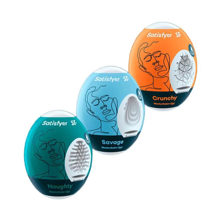 Satisfyer Eggcited jajka masturbacyjne 3 szt. – jednorazowy masturbator TPE