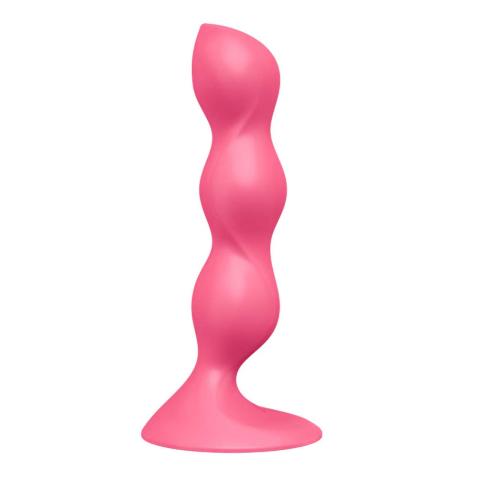 Satisfyer Triple Ball-R Red – dildo z kulkami i przyssawką | Loris.pl