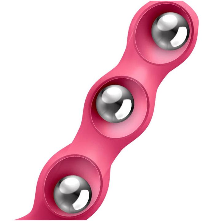 Satisfyer Triple Ball-R Red – dildo z kulkami i przyssawką | Loris.pl