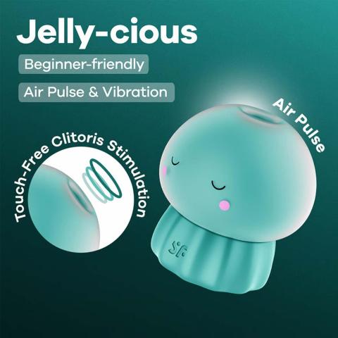 Satisfyer Jelly-cious Green – stymulator łechtaczki z falami ciśnienia i wibracjami