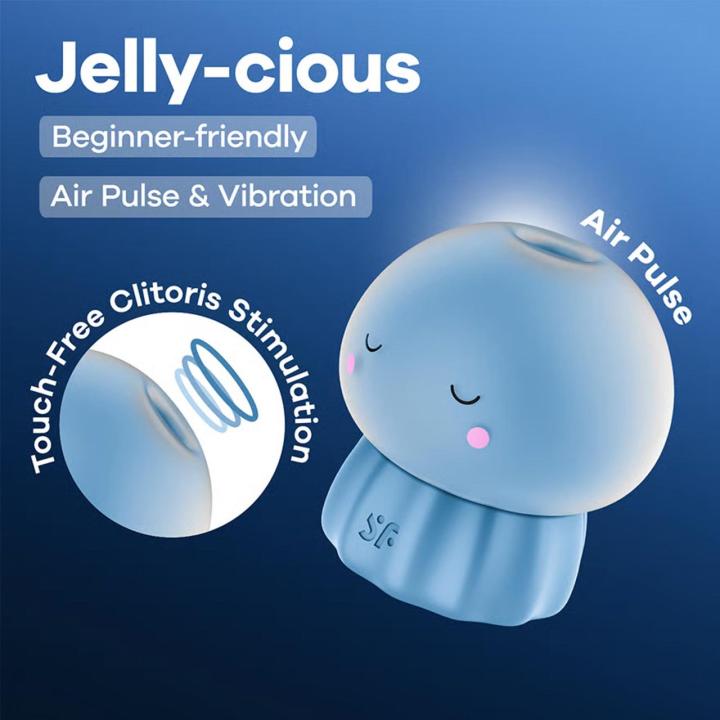 Satisfyer Jelly-cious Baby Blue – stymulator łechtaczki falami ciśnienia i wibracją