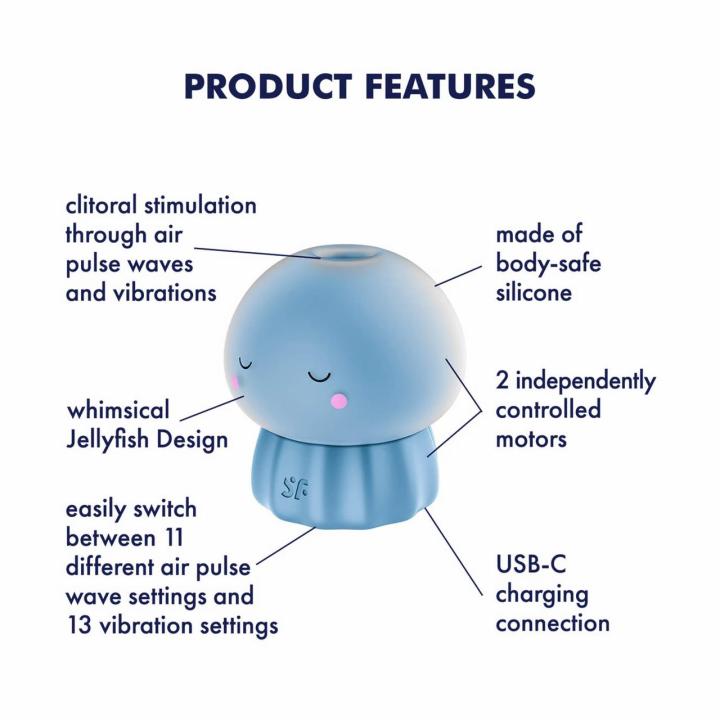 Satisfyer Jelly-cious Baby Blue – stymulator łechtaczki falami ciśnienia i wibracją